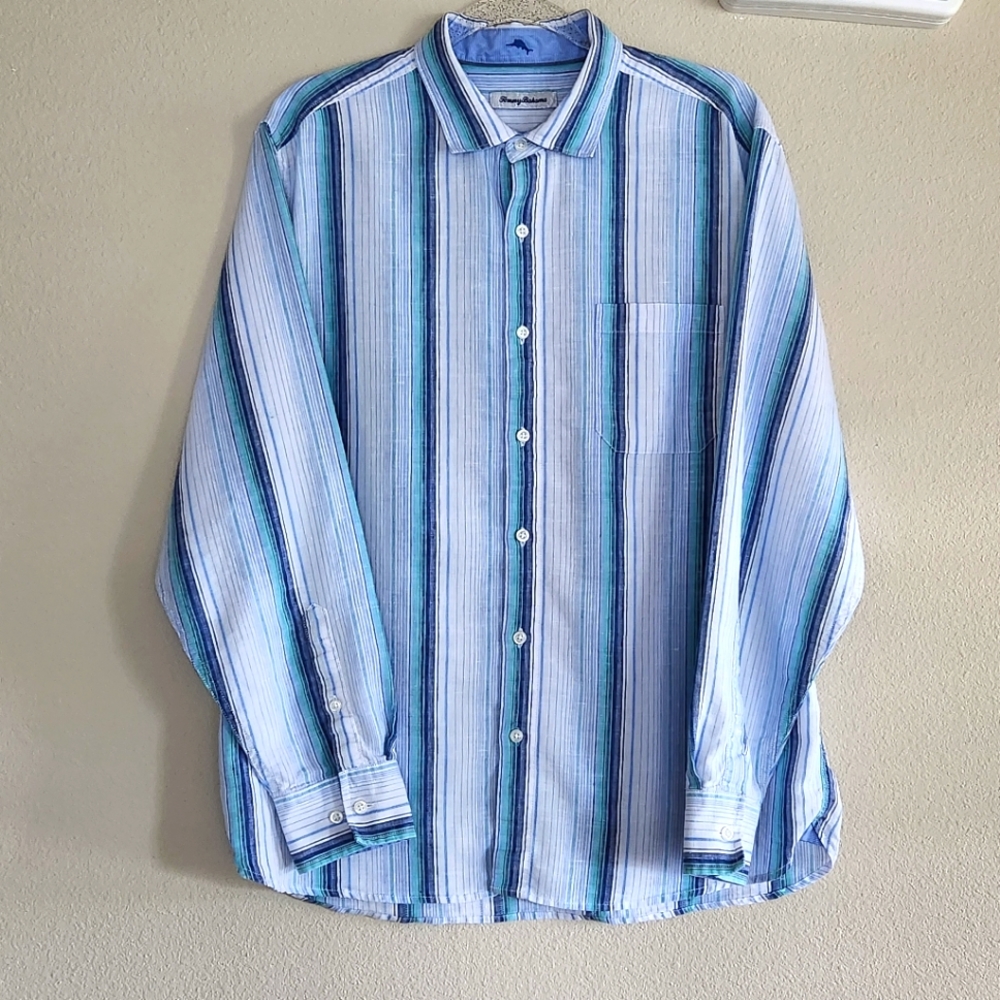 Men's Blue Striped Shirt